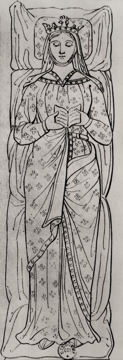The Recumbent Eleanor of Aquitaine (detail) by French School